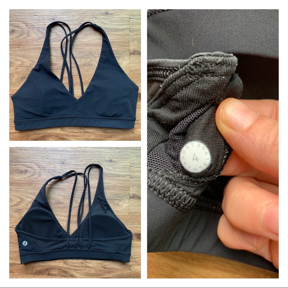 Lululemon Freely Flexed bra black size 4